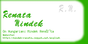 renata mindek business card